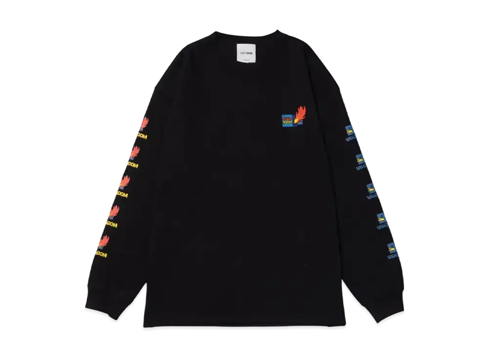VAULTROOM Fire Logo L/S Tee "Black"