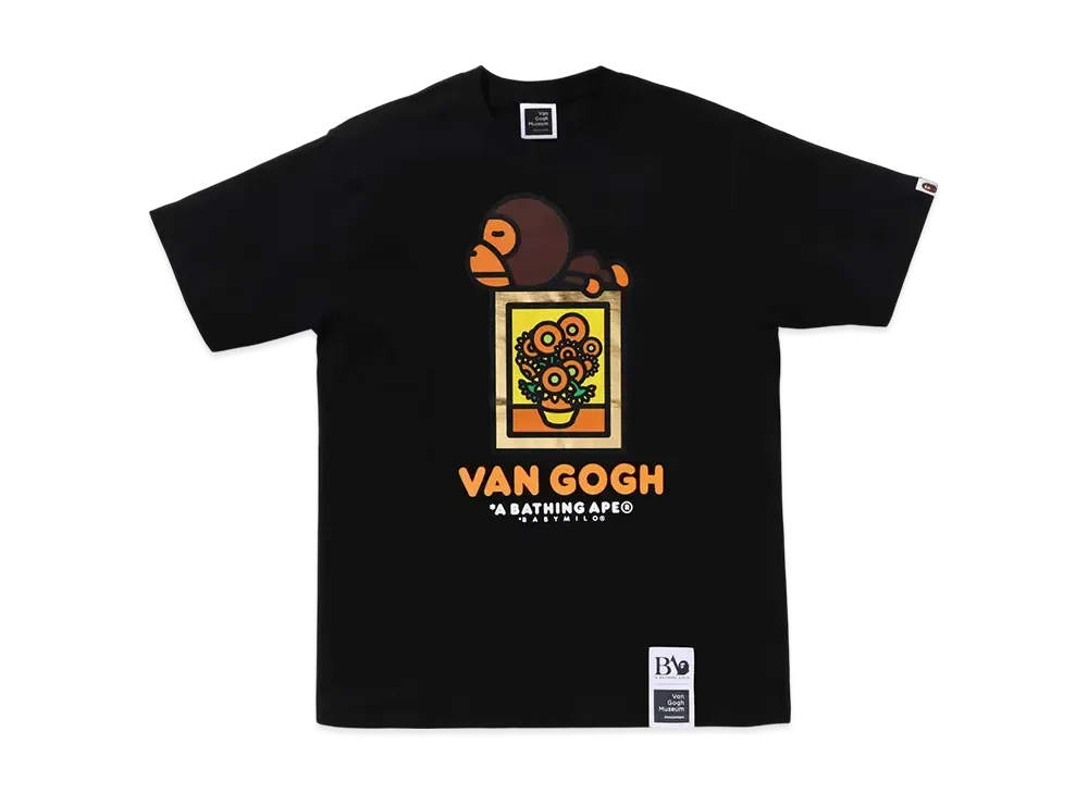 A BATHING APE x Van Gogh Museum Baby Milo Tee Mens "Black"
