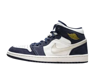ナイキ エアジョーダン1 レトロ "ホワイト/メタリックシルバー/ミッドナイトネイビー"