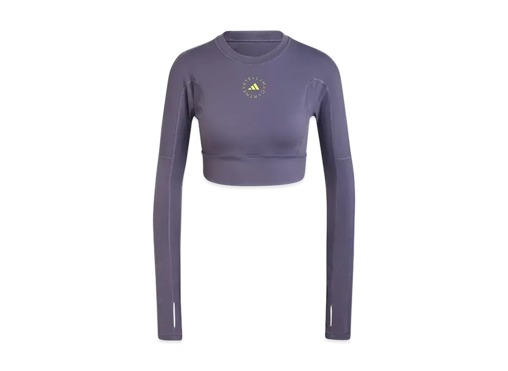 adidas by Stella McCartney True Strength Yoga Long Sleeve Crop Top "Trace Purple"