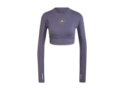 adidas by Stella McCartney True Strength Yoga Long Sleeve Crop Top "Trace Purple"