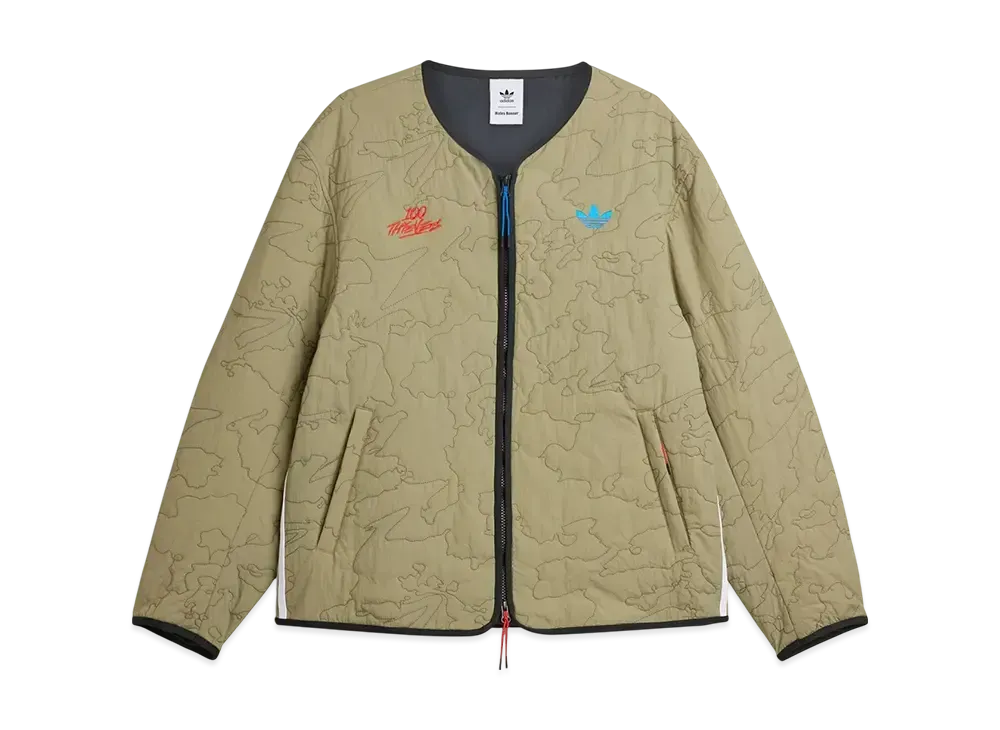 adidas x 100 Thieves Quilted Liner Jacket "Orbit Green"