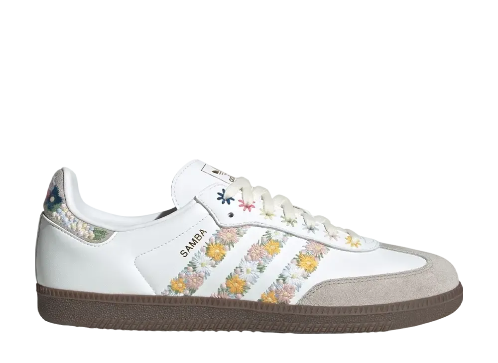 adidas Samba Satin "Cloud White/Off White/Clear Granite"