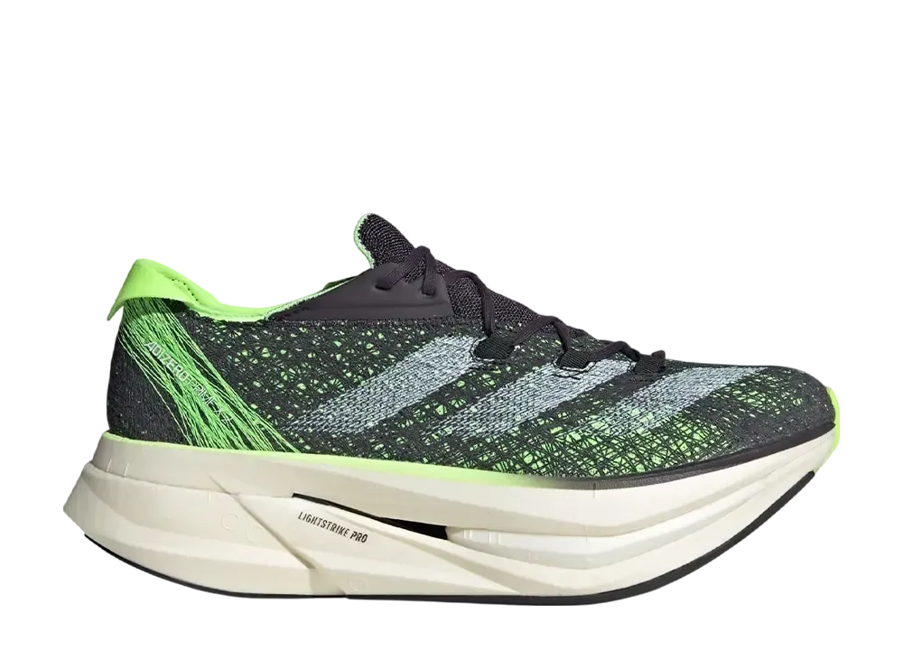 アディダス アディゼロ プライムX 2.0 ストラング "オーロラブラック/ゼロメタリック/グリーンスパーク"