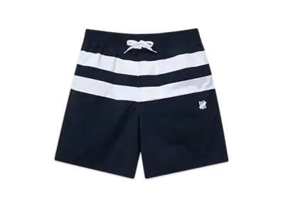 UNDEFEATED Striped Swim Short "Navy"
