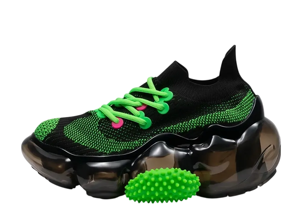 グラウンズ ムーピー EL マッサージ ボール "ブラックネオングリーン/ブラック"