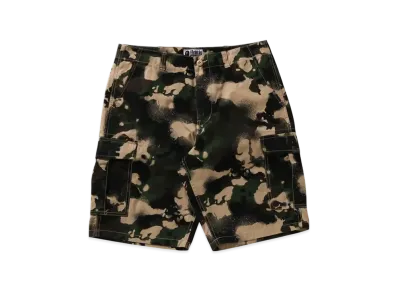 A BATHING APE Map Camo Regular Fit Cargo Shorts "Green"