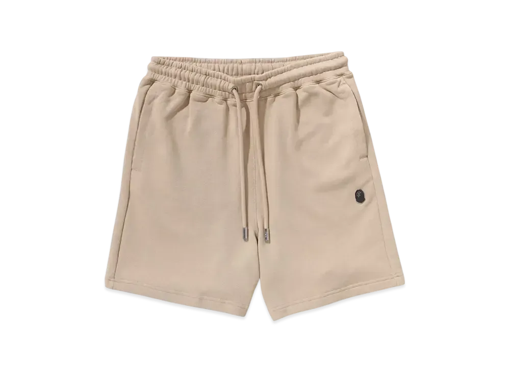 A BATHING APE One Point Relaxed Fit Sweat Shorts "Beige"