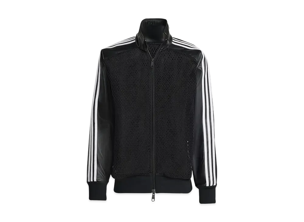 adidas x Jeremy Scott Faux Leather Mesh Track Top "Black"