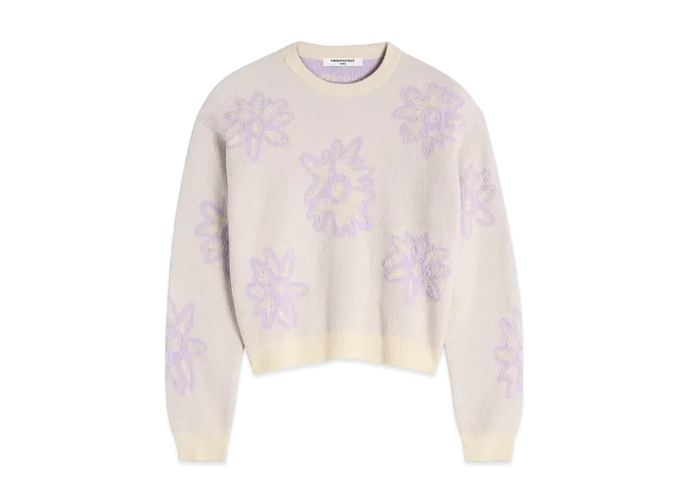 Maison Kitsune Crafted Daisy Intarsia Jumper "Rich Vanilla"