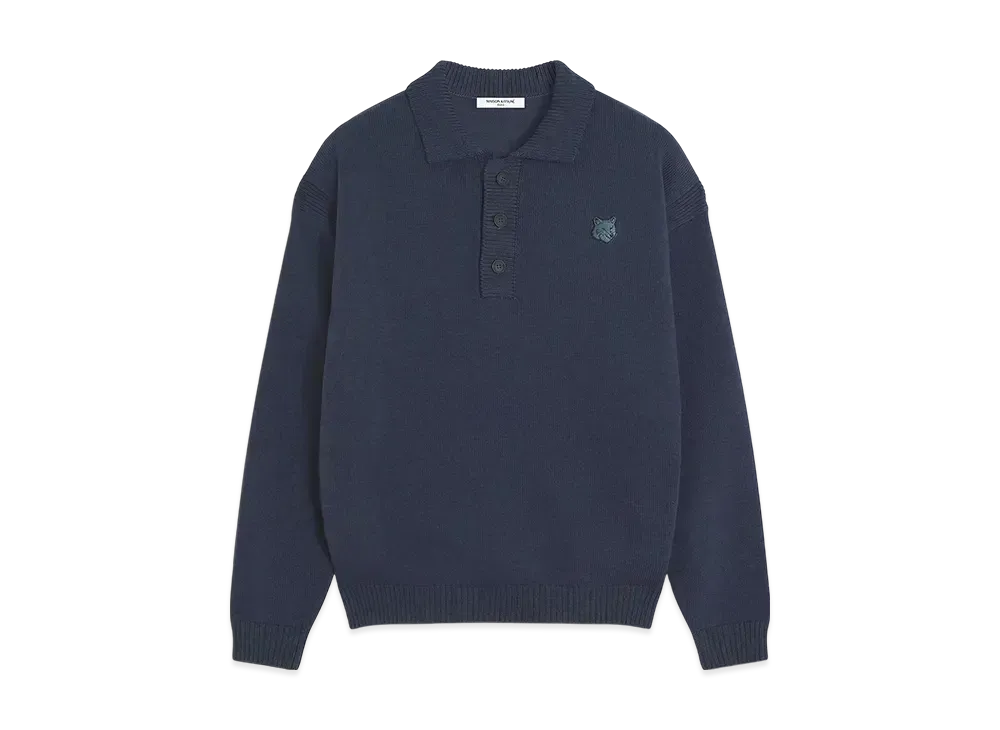 Maison Kitsune Bold Fox Head Patch Comfort Polo "Slate Grey"