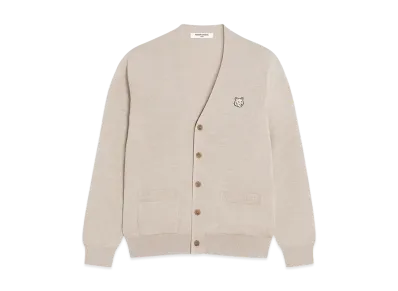 Maison Kitsune Bold Fox Head Patch Regular Cardigan "Marble"