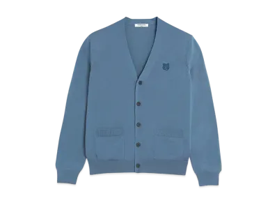 Maison Kitsune Bold Fox Head Patch Regular Cardigan "Breton Blue"