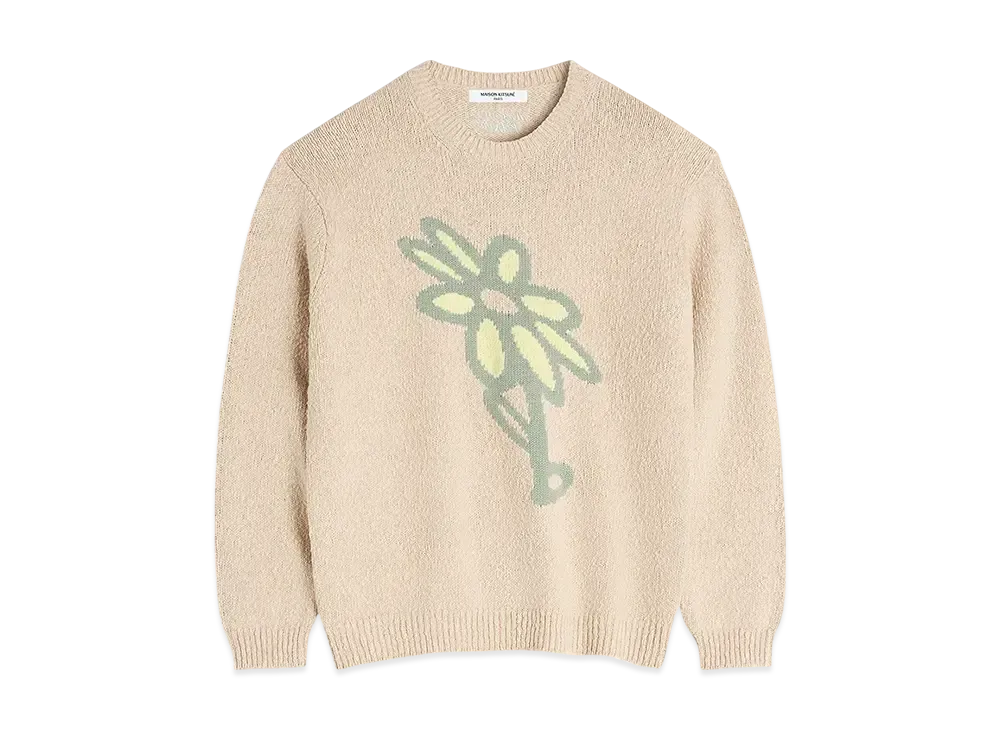 Maison Kitsune Abstract Daisy Intarsia Jumper "Dune"