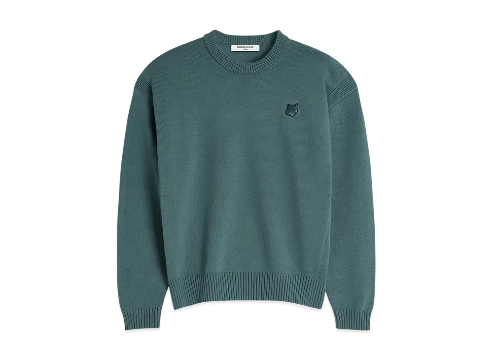 Maison Kitsune Bold Fox Head Patch Comfort Jumper "Soft Teal"