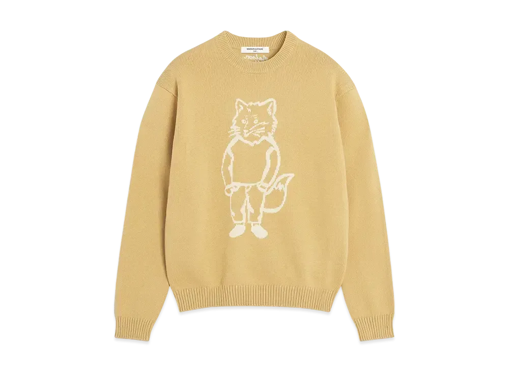 Maison Kitsune Dressed Fox Intarsia Jumper "Cork"