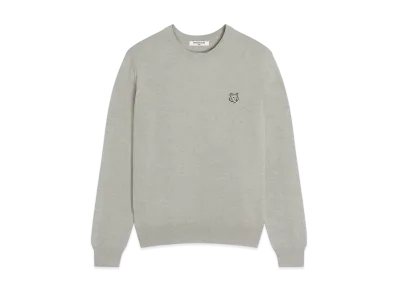 Maison Kitsune Bold Fox Head Patch Regular Jumper "Light Grey Melange"
