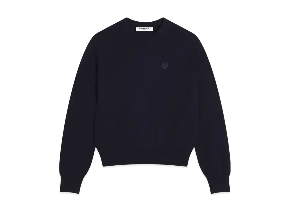 Maison Kitsune Bold Fox Head Patch Regular Jumper "Ink Blue"