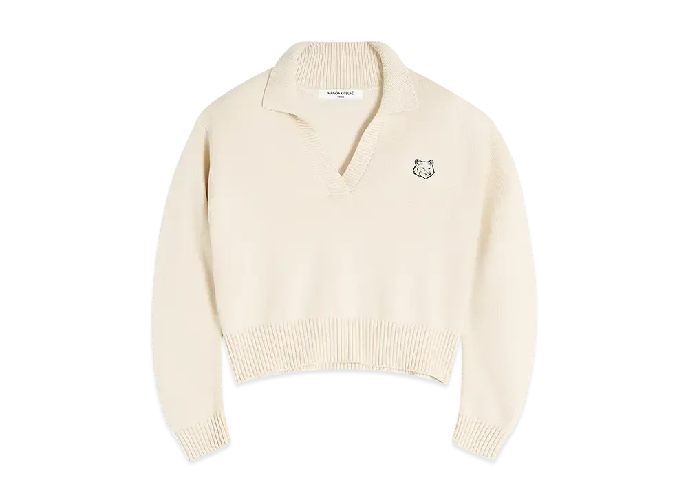 Maison Kitsune Bold Fox Head Patch Comfort Polo "Rich Vanilla"