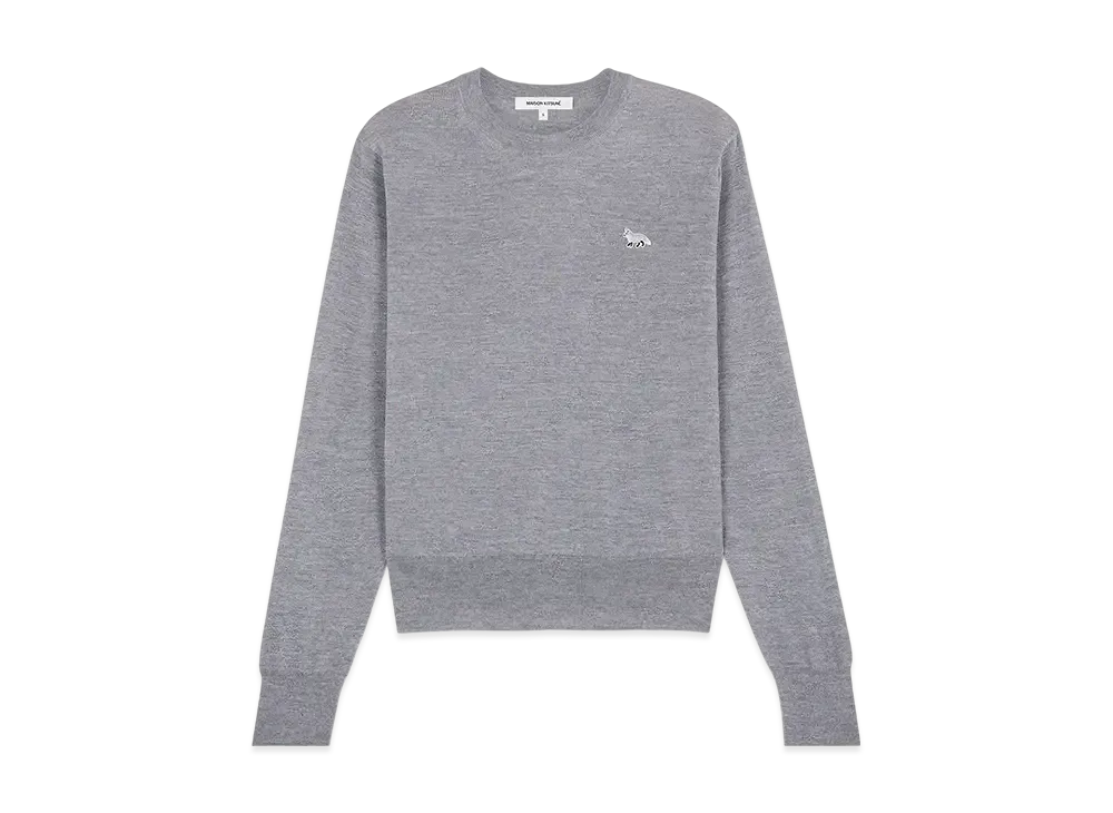 Maison Kitsune Baby Fox Patch Regular Jumper "Medium Grey Melange"