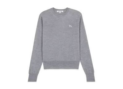Maison Kitsune Baby Fox Patch Regular Jumper "Medium Grey Melange"