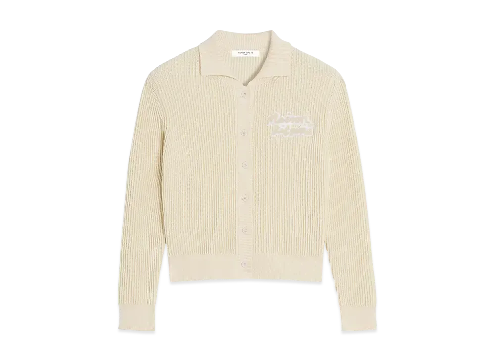 Maison Kitsune Handwriting Comfort Cardigan "Marble"