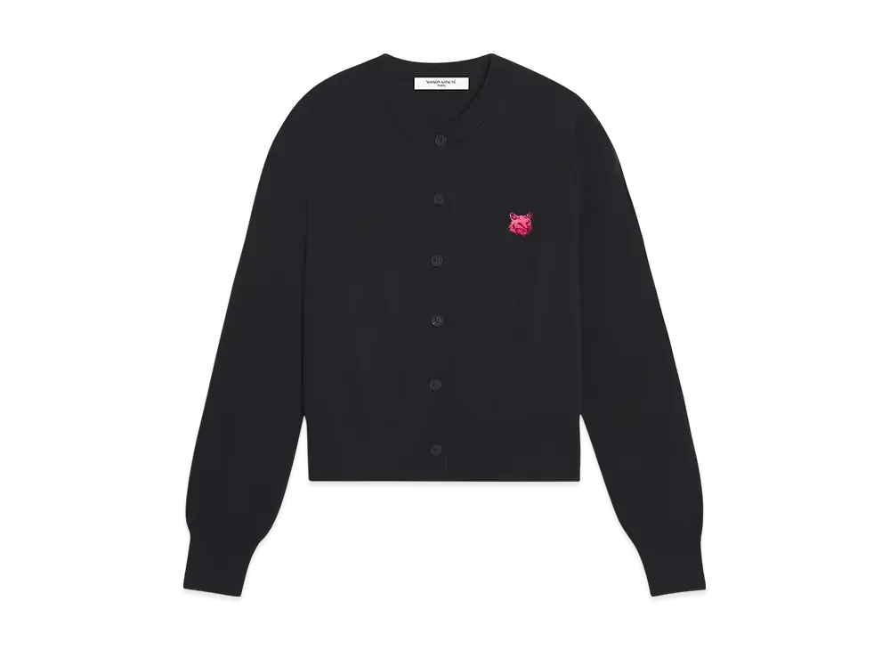 Maison Kitsune Bold Fox Head Regular Cardigan "Black"
