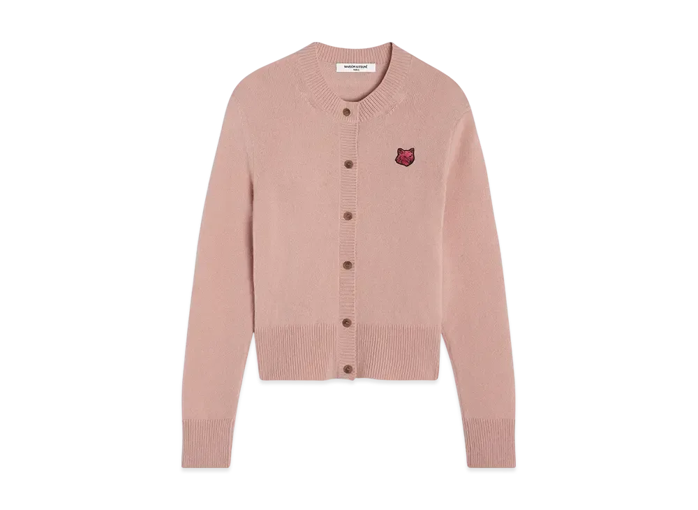 Maison Kitsune Bold Fox Head Regular Cardigan "Blush"