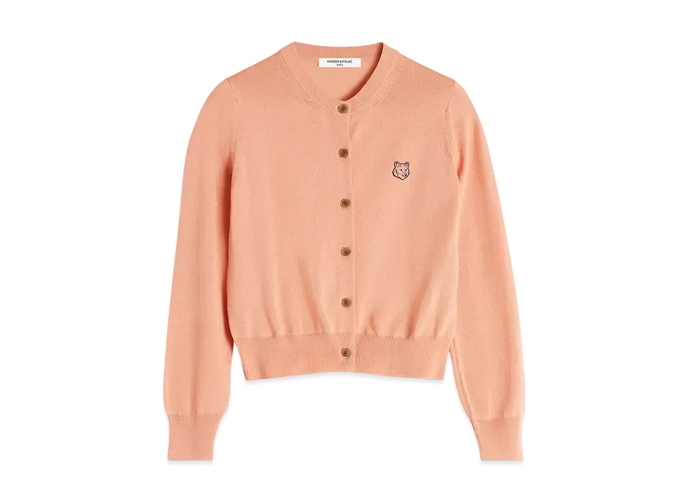 Maison Kitsune Women'S Bold Fox Head Patch Regular Cardigan "Gerbera Red"