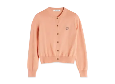 Maison Kitsune Women'S Bold Fox Head Patch Regular Cardigan "Gerbera Red"