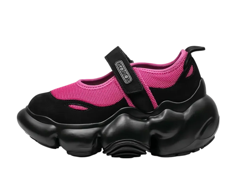 グラウンズ ウィメンズ ムーピー メリージェーン "マゼンタブラック/ブラックソリッドマット"