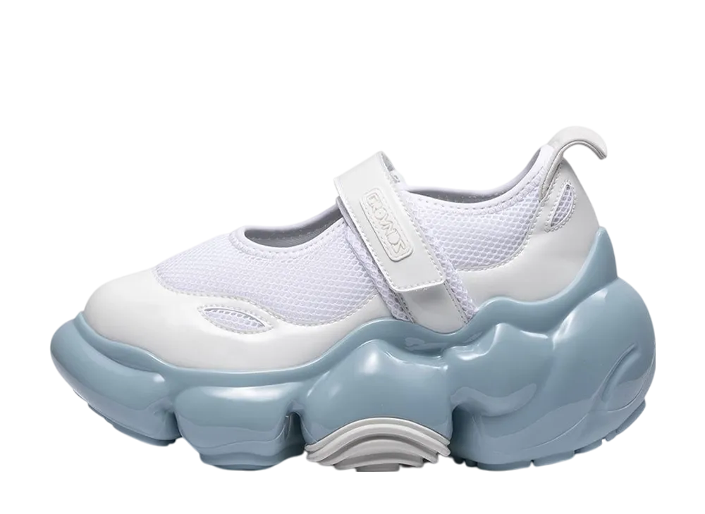 グラウンズ ウィメンズ ムーピー メリージェーン "ホワイトエナメル/スカイソリッド"