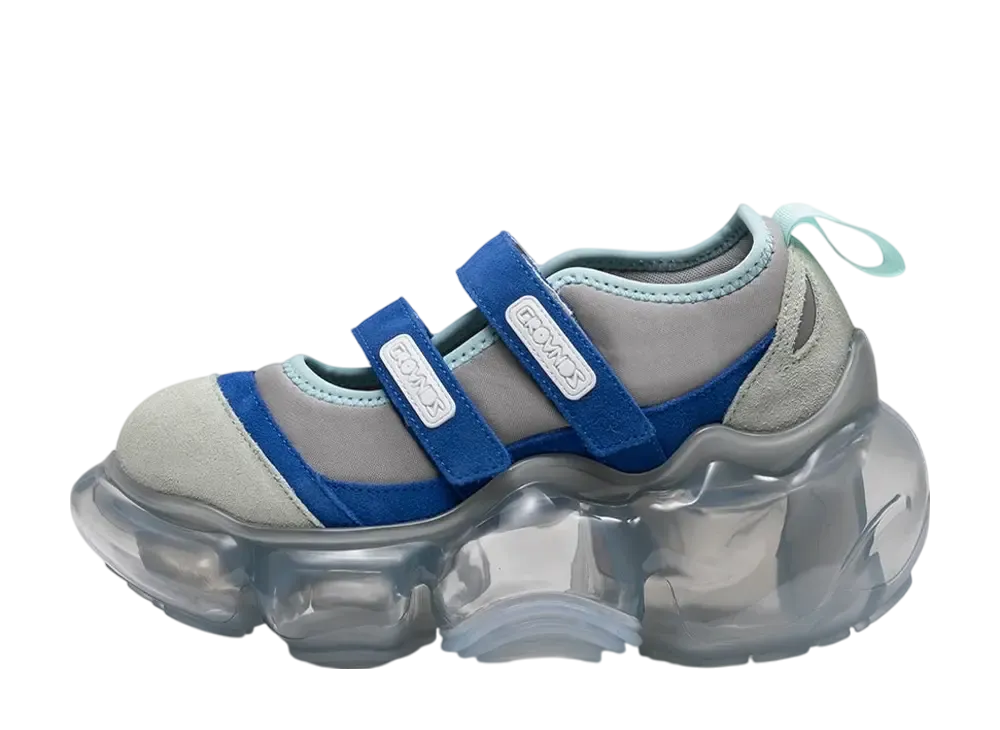 グラウンズ ウィメンズ ムーピー メリージェーン ダブル "グレーブルー/アイスグレー"