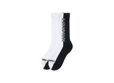 RATS TWO TONE PILE SOCKS "WHITE x BLACK"