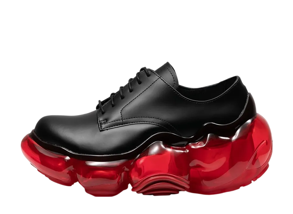 グラウンズ ムーピー プレーントゥー "ブラック/ブラッド"