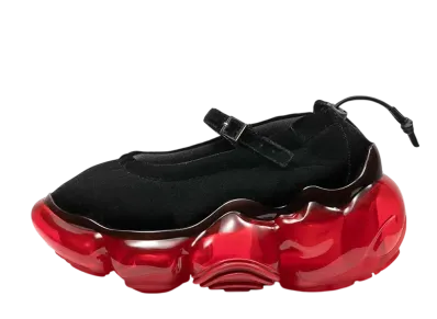 grounds Women's MOOPIE PUMPS "Black Velvet/Blood"