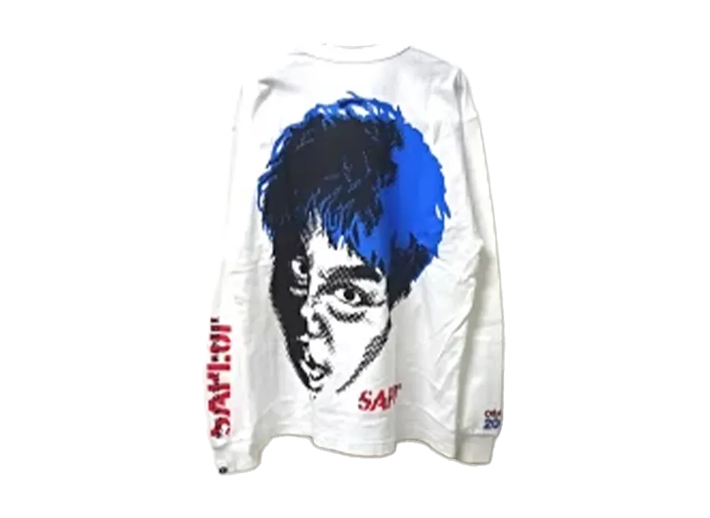 SAPEur x MASATOSHI HAMADA Blue Head Hamada LS Tee Youth "White"