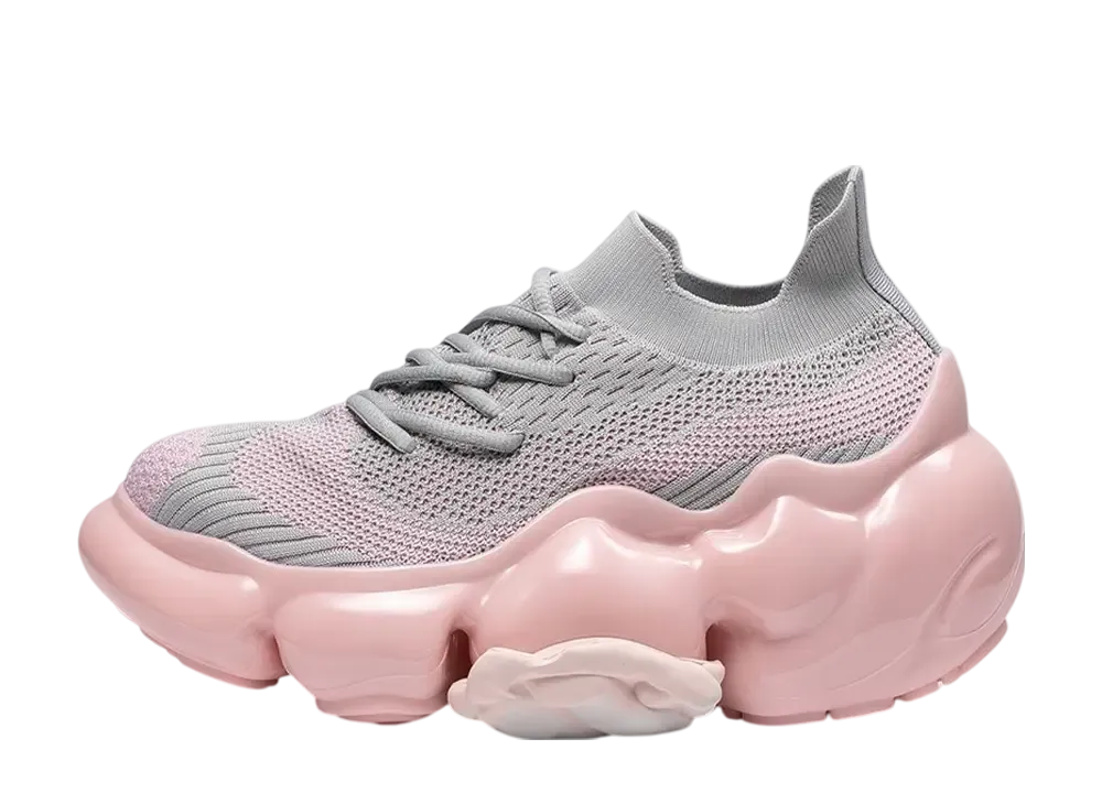 グラウンズ ウィメンズ ムーピー ソリッド "グレーピンク/ピンクソリッド"