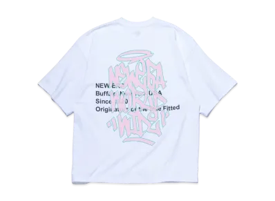 NEW ERA Short Sleeve Oversized Cotton T-shirt Graffiti "White"