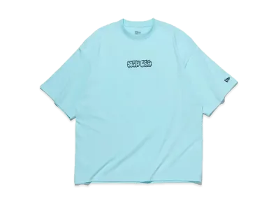 NEW ERA Short Sleeve Oversized Cotton T-shirt Bubble Logo "Celesto Blue"