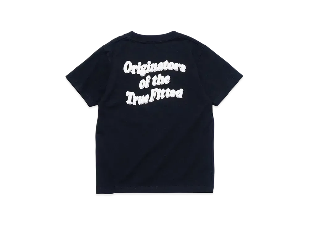 ニューエラ キッズ チャイルド 半袖 コットン Tシャツ ウェーブロゴ "ブラック"