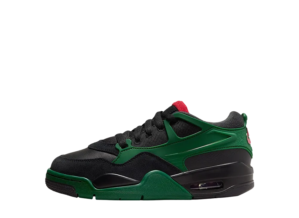 ナイキ GS エアジョーダン4 RM "ブラック/ゴージグリーン/バーシティレッド" (キッズ)
