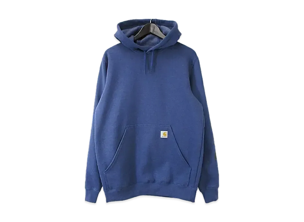 Carhartt Loose Fit Midweight Logo Sleeve Graphic Sweatshirt "Deep Ocean Heather/Citrus"