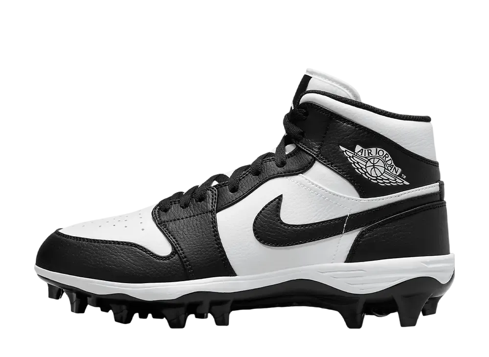 Nike Air Jordan 1 Mid TD Cleat "White/Black/Black"