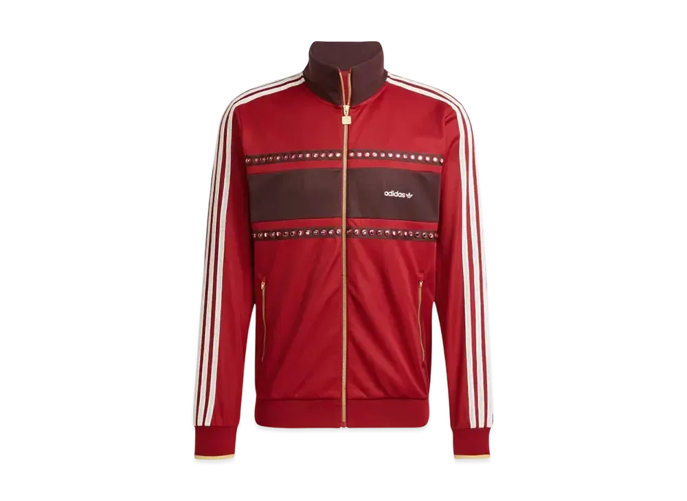 adidas Originals Retro Sports Cricket Inspired Track Top "Rust Red"