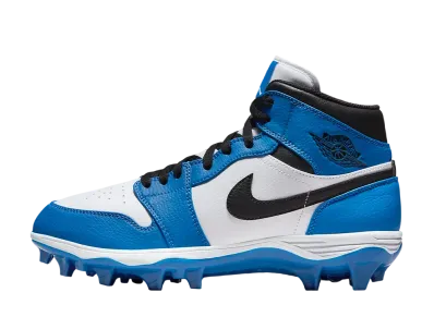 Nike Air Jordan 1 Mid TD Cleat "White/Royal/Black"