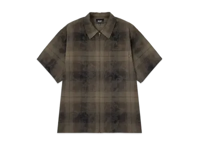 HUF Summer 25 Tie Dye Plaid Zip Shirt "Thyme"