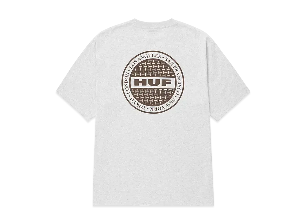 HUF Summer 25 Manhole Tee "Ash Grey"