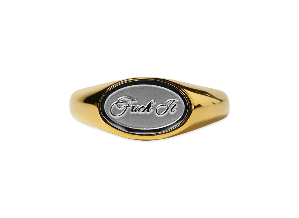 HUF Summer 25 Fuck It Signet Ring "Gold"