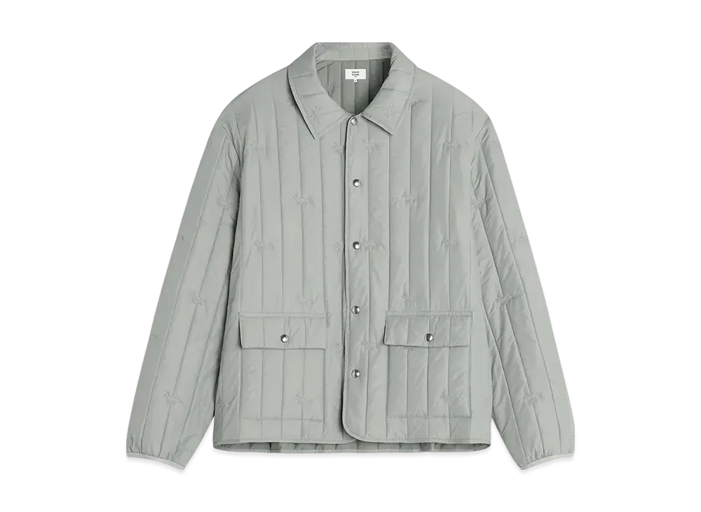 Maison Kitsune Quilting Blouson "Court Green"